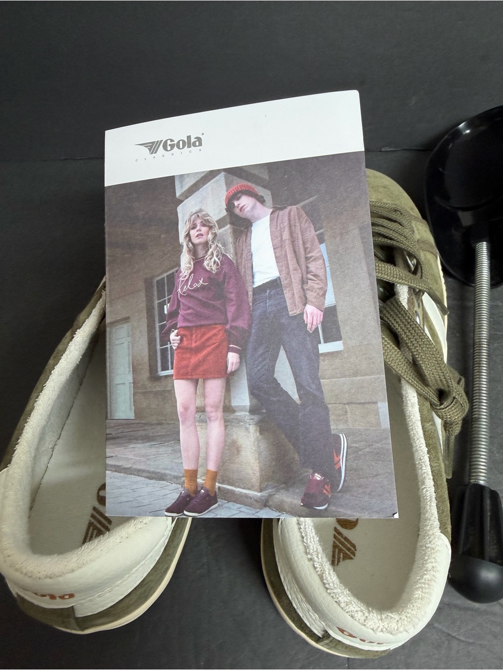 NEW Gola Women's Mark Cox Lace-Up Sneakers Off-White/Khaki SIZE 10 - Picture 13 of 13